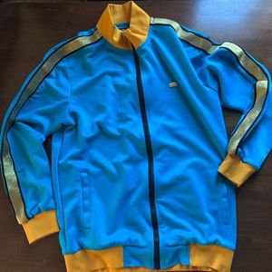 REASON Brand Blue & Gold Track Suit Jacket Large